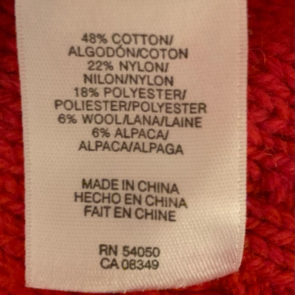 Jones New York Red Cable Knit Cardigan - Picture 9 of 10